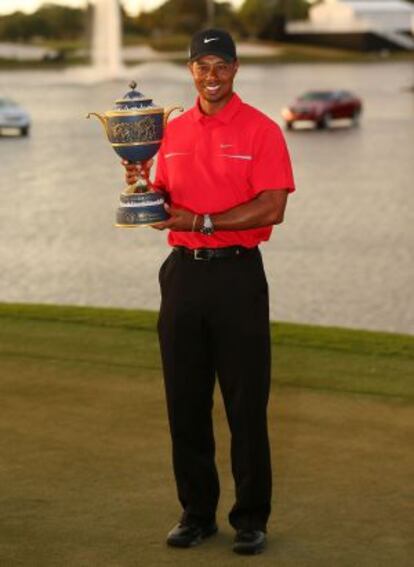 Tiger, tras ganar el Cadillac.