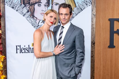 Claire Danes and her partner, actor Hugh Dancy, at the premiere of their new show.