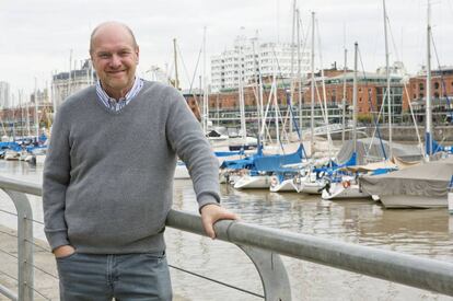 Gustavo Grobocopatel, en el barrio de Puerto Madero, en Buenos Aires.