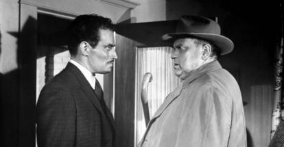 Charlton Heston y Orson Welles, en &#039;Sed de mal&#039;.