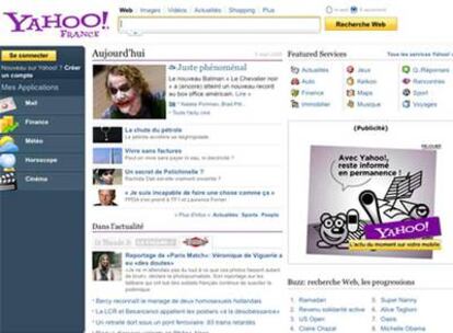 Nueva versión, en francés, de Yahoo!