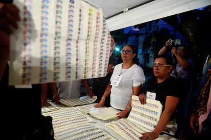 Conteo de votos en las elecciones de El Salvador