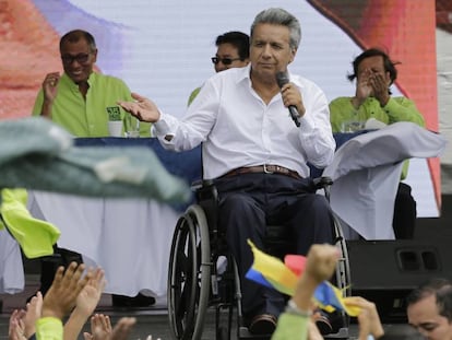 El candidato oficialista Len&iacute;n Moreno, el pasado octubre.