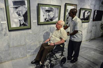 Armando Hart, durante la inauguración de una muestra sobre Fidel Castro en la Habana, en 2014.