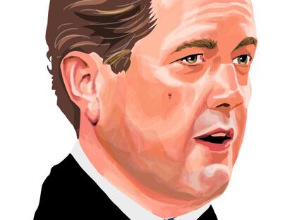 Una caricatura del nuevo CEO de Barclays, James E. Staley