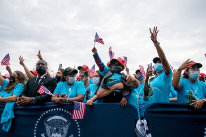 Seguidores de Donald Trump, durante un evento de la campaña electoral.