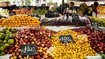 Mercado de fruta y verdura de Santiago de Chile.