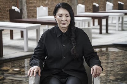 Marina Abramovic, en una sala usada para enseñar su método en el Sesc Pompeia de São Paulo.