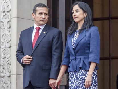 Ollanta Humala y su esposa, Nadine Heredia.