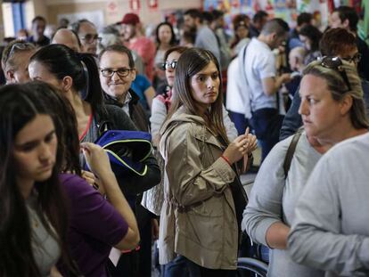 Un colegio electoral de Valencia en las últimas elecciones.