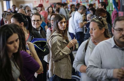 Un colegio electoral de Valencia en las últimas elecciones.