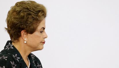 Presidenta Dilma Rousseff em evento no Planalto. 