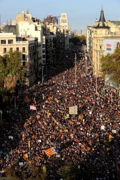 Manifestaci&oacute; de passat dimarts al carrers de Barcelona.