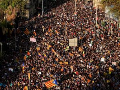 Manifestaci&oacute; de passat dimarts al carrers de Barcelona.