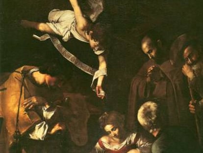 'Natividad con San Francisco y San Lorenzo' (1609), de Caravaggio, robada por la Mafia en 1969 del Oratorio de San Lorenzo de Palermo.