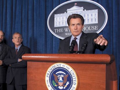 Martin Sheen como el presidente Bartlet en la serie El ala oeste de la Casa Blanca.