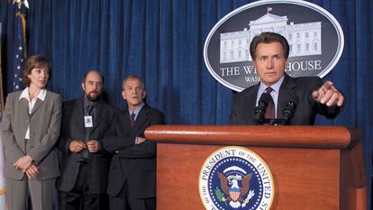Martin Sheen como el presidente Bartlet en la serie El ala oeste de la Casa Blanca.