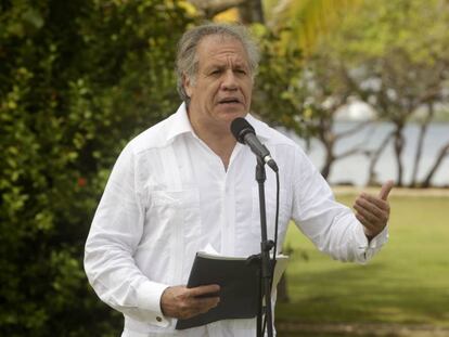 El secretario general de la OEA, Luis Almagro, este jueves en Cartagena de Indias. 