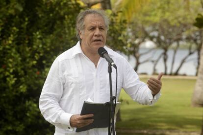 El secretario general de la OEA, Luis Almagro, este jueves en Cartagena de Indias. 