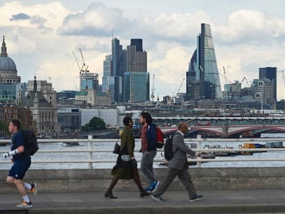 Vista de la City londinense desde el puente de Waterloo el pasado 23 de mayo.