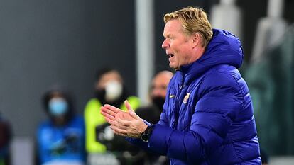 Koeman, durante el encuentro ante la Juventus.