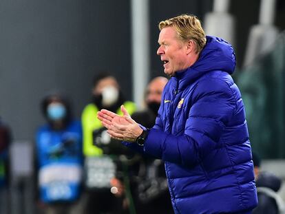 Koeman, durante el encuentro ante la Juventus.