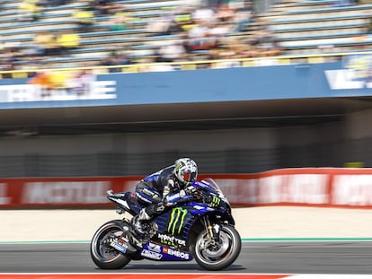 Maverick Viñales (Yamaha), en el circuito de Assen.