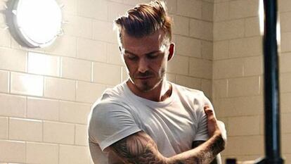 David Beckham con prendas de la colección Bodywear de la firma sueca.