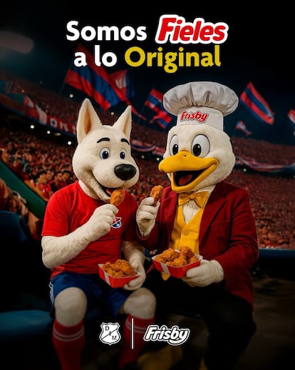 Mensaje de apoyo a Frisby del Deportivo Independiente Medellín.