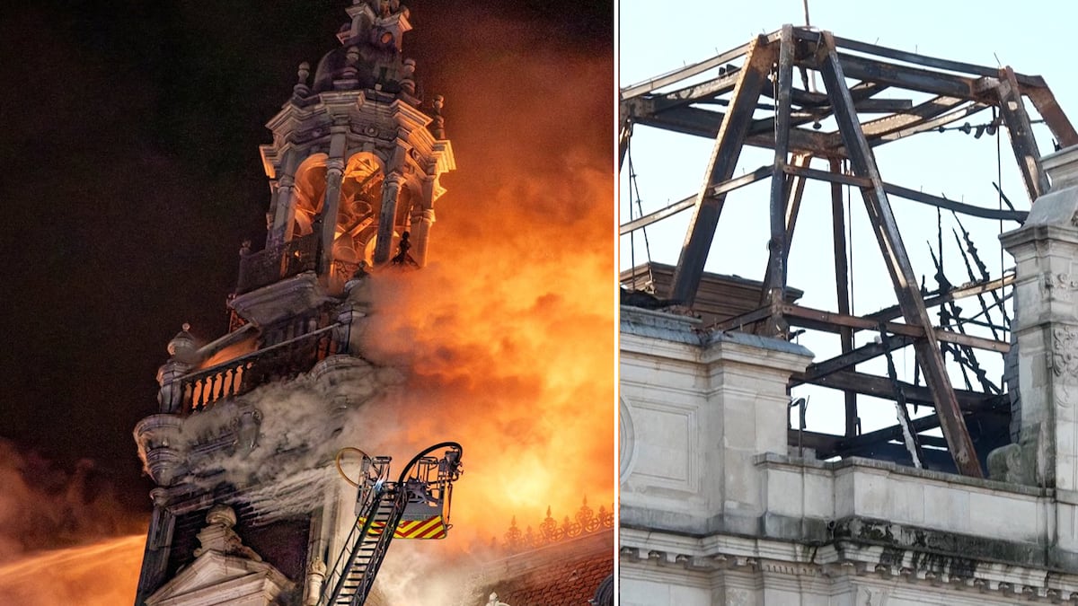 El incendio del ayuntamiento de Limoges el día después del ataque: “Es inadmisible, hay que castigar a los culpables”