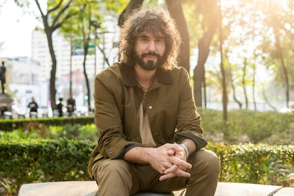 Mikel Izal en Paseo de la Reforma, Ciudad de México, el 23 de enero.