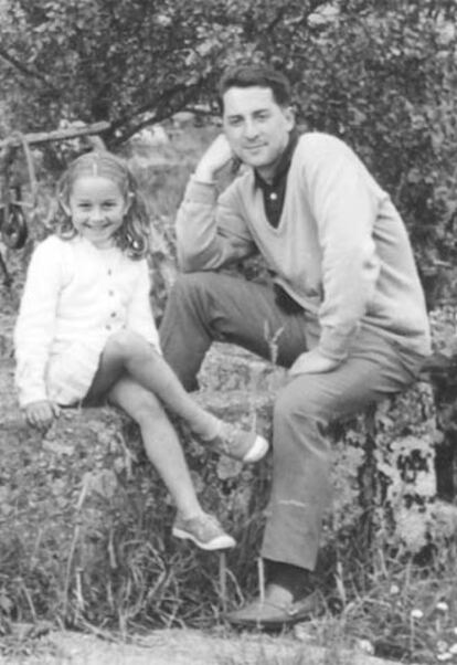 Susana Fortes, con su padre.