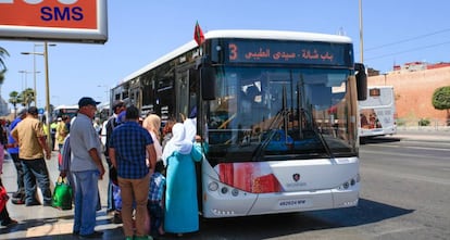 Autobuses de Alsa en Rabat. La empresa integrada en National Express empezó su expansión en la nación vecina.