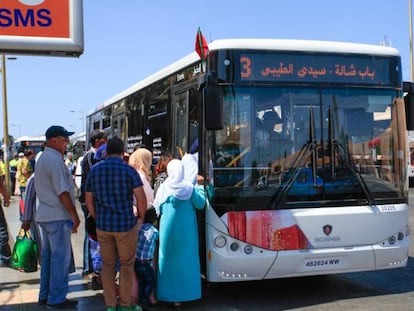 Autobuses de Alsa en Rabat. La empresa integrada en National Express empezó su expansión en la nación vecina.