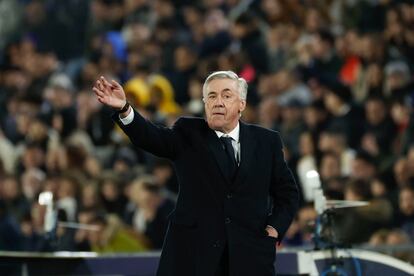 Ancelotti durante el encuentro ante el Getafe.