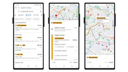 Seguimiento de autobuses en Delhi.