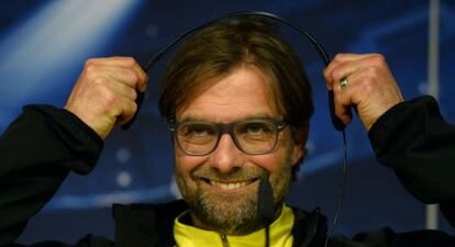 Klopp, durante la rueda de prensa previa al entrenamiento.