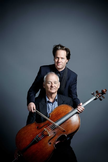 Bill Murray y Jan Vogler, con un violonchelo.