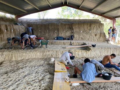 Imagen de las excavaciones en el Barranc de la Boella, en La Canonja (Tarragona).