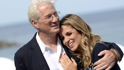 Richard Gere y Alejandra Silva en septiembre de 2016 en el Festival de Cine de San Sebastián.