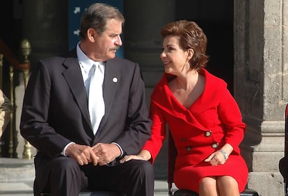 Vicente Fox Quesada, presidente de la República, y Marta Sahagún de Fox