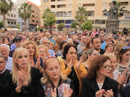 Concentración contra el narcotráfico, el pasado mayo, en el centro de Algeciras.