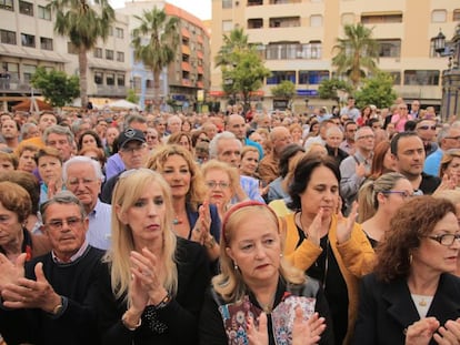 Concentración contra el narcotráfico, el pasado mayo, en el centro de Algeciras (Cádiz).