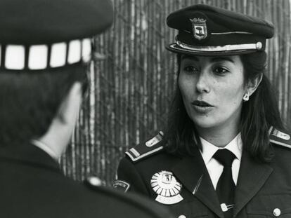 Teresa Gil, en 1990, cuando fue elegida subinspectora de la Polic&iacute;a Municipal de Madrid.