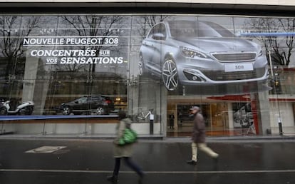 Concesionario de Peugeot en la sede del grupo en Par&iacute;s.
 
 