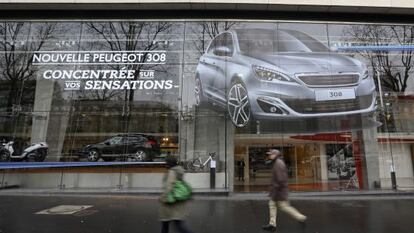 Concesionario de Peugeot en la sede del grupo en Par&iacute;s.
 
 