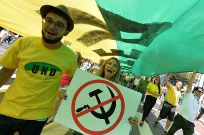 Protesto na avenida Paulista (SP).