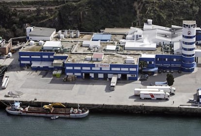 Instalaciones de Pescanova en la central de Vigo (Pontevedra).