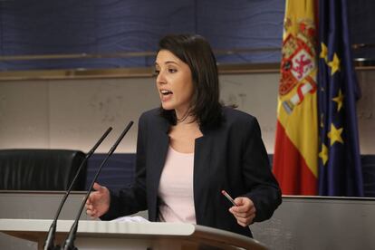 La portavoz de Podemos en el Congreso, Irene Montero.