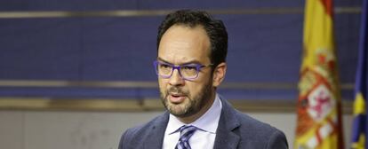 Antonio Hernando, portavoz del comit&eacute; electoral del PSOE.